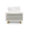 Acrylic Low Tissue Box Gold Leg