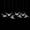 10 LED Light -up Crystal Hanging Birds