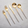 Vera, Two Tone Brushed Silver And Gold, 18/10 Flatware, 20 Pc Set, Service of 4