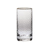 Gold Rim Hammered Highball Glass - 10 Oz (Set of 6)