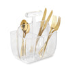 4 Section Personalized Acrylic Flatware Caddy