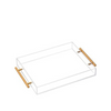 Acrylic Tray with Gold Handles