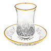 Crystal Kiddish Cup w/Gold Rim 5.5oz