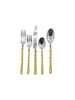 MUSEUM COLLECTION Texture Gold Stainless Flatware Service of 4 (20piece)