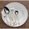Mikasa Gold Accent Cameo 18/10 Flatware Set Service of 12+Serving Pieces (65 piece)