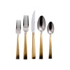 Lava, Gold Handle 18/10 SS,Service of 4 (20piece) Flatware