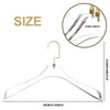 Acrylic Coat Hanger Gold Matte Hook